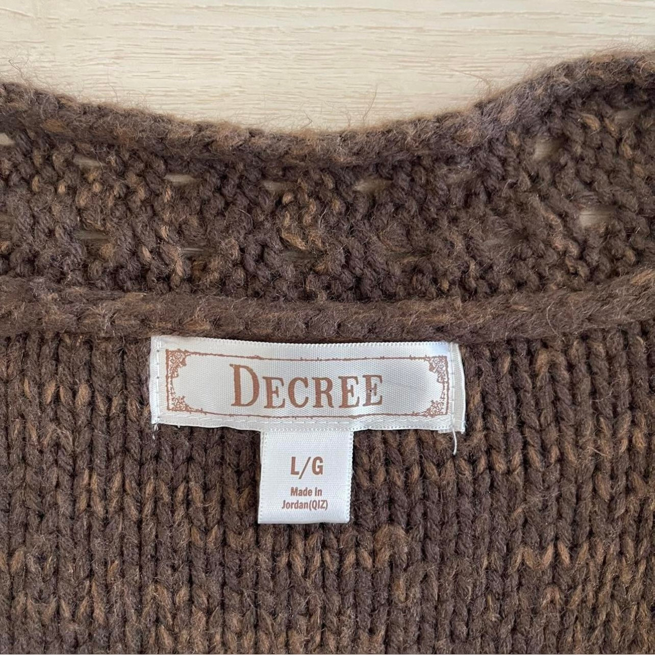 Brown Cropped Cardigan LG