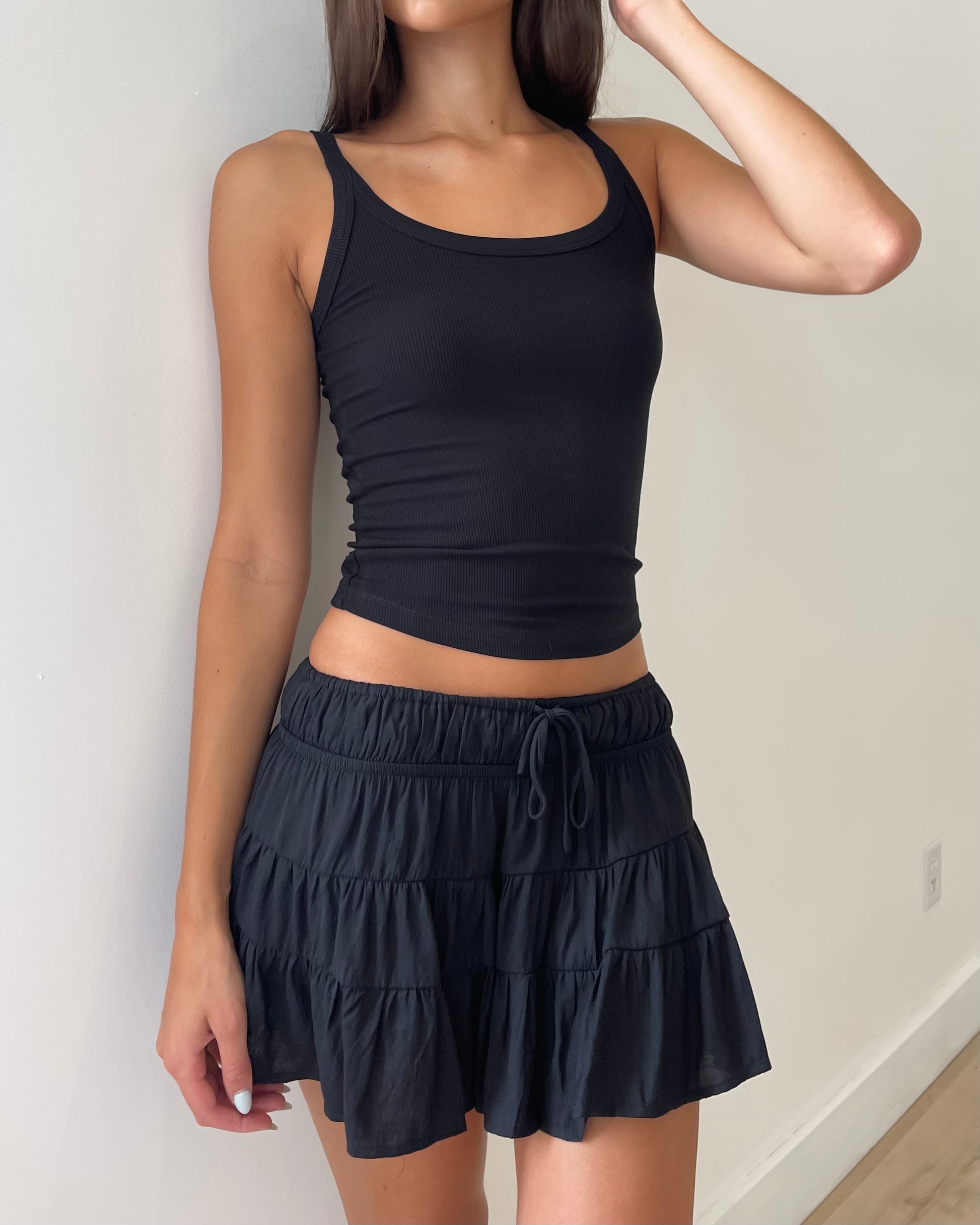 Ribbed Tank (Black) RG